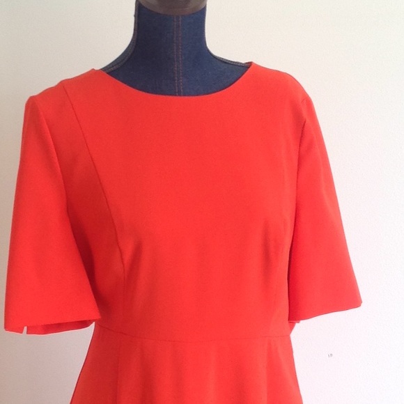 LK Bennett Orange Midi Dress - Picture 4 of 7